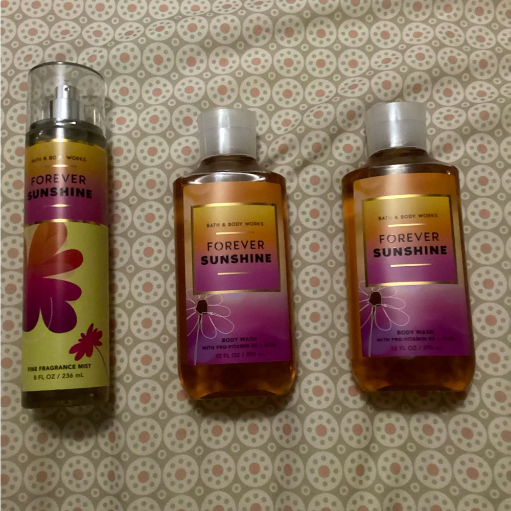 Bath and body works forever sunshine bundle